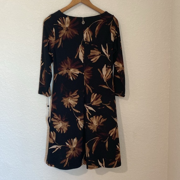 TOMMY HILFIGER Miranda Floral Dress Floral 3/4 Sleeve Crew Neck Stretch … - Picture 10 of 15